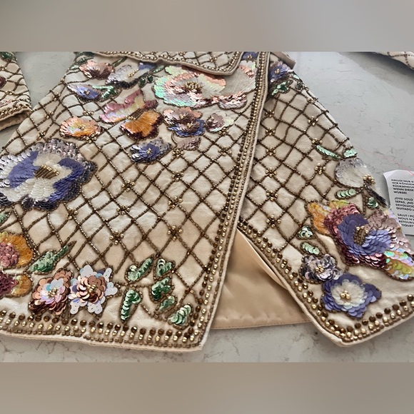 ASOS Structured V Neck Beaded Dress - Very Intricate Size 0 - NWT NEVER TRIED ON - Picture 3 of 6